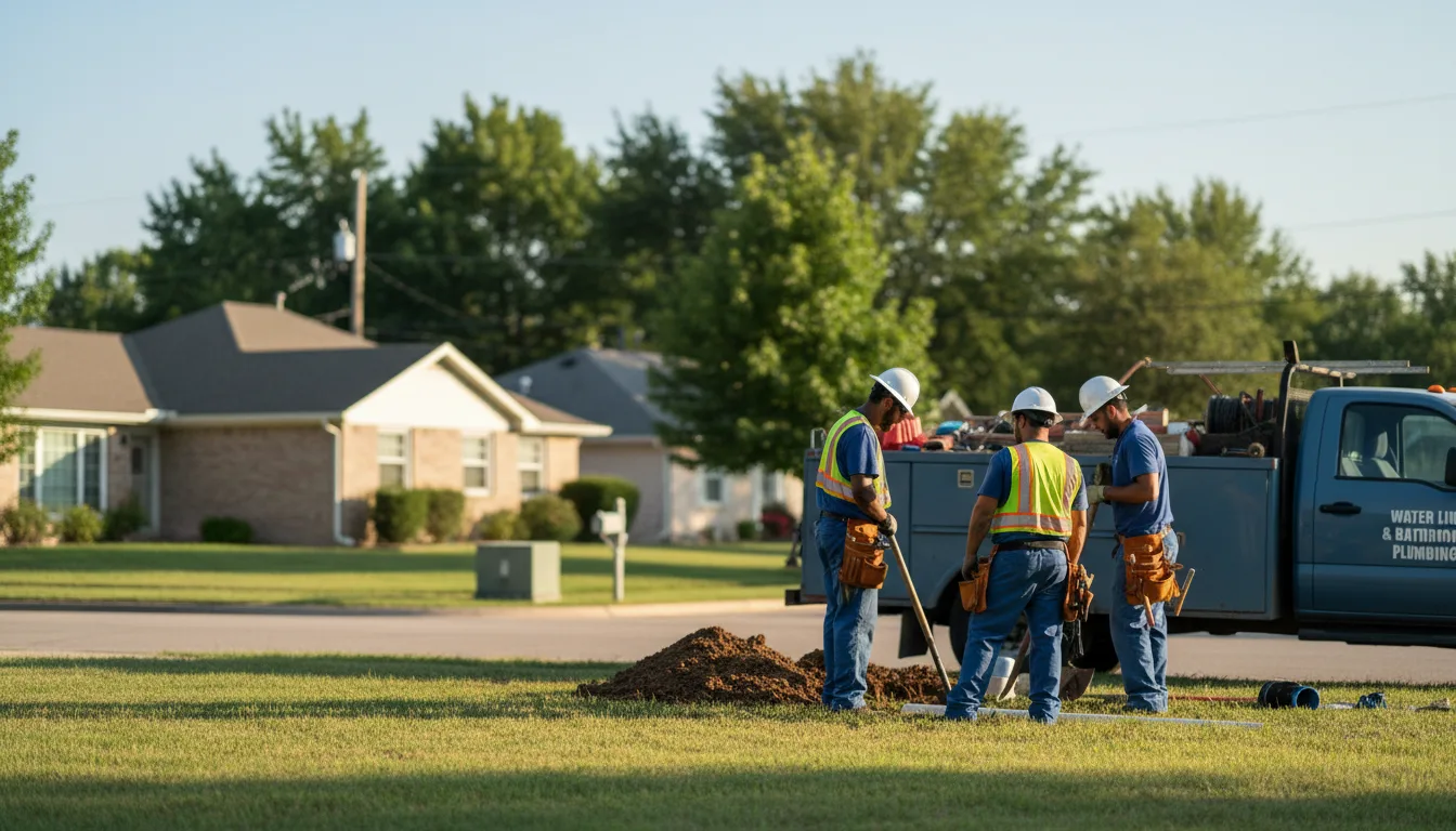 Residential water line and bathroom plumbing service in Brooks, CA